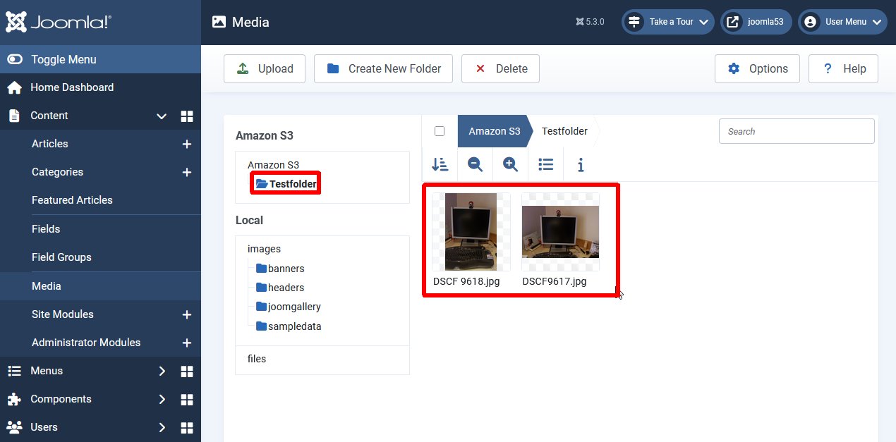 Testfolder in Joomla